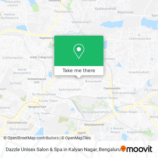 Dazzle Unisex Salon & Spa in Kalyan Nagar map