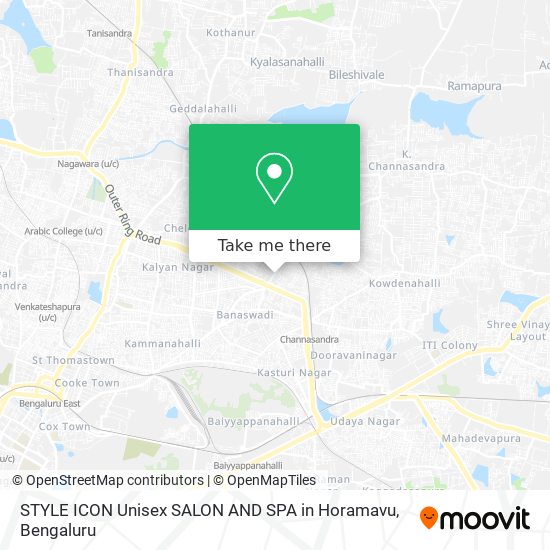 STYLE ICON Unisex SALON AND SPA in Horamavu map