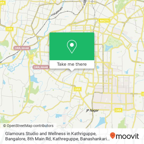 Glamours Studio and Wellness in Kathriguppe, Bangalore, 8th Main Rd, Kathreguppe, Banashankari, Ben map
