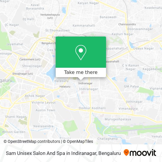 Sam Unisex Salon And Spa in Indiranagar map