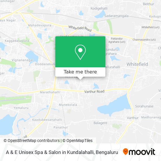 A & E Unisex Spa & Salon in Kundalahalli map