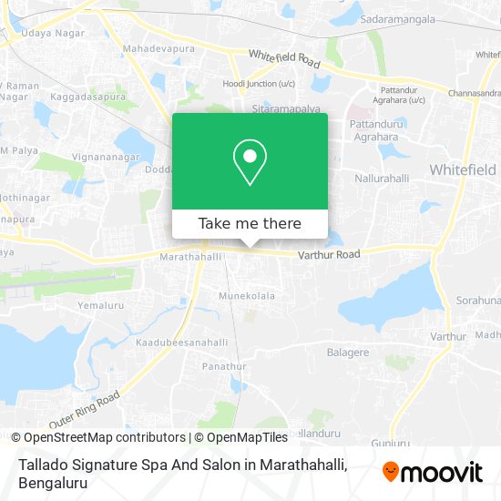 Tallado Signature Spa And Salon in Marathahalli map