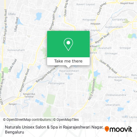 Naturals Unisex Salon & Spa in Rajarajeshwari Nagar map