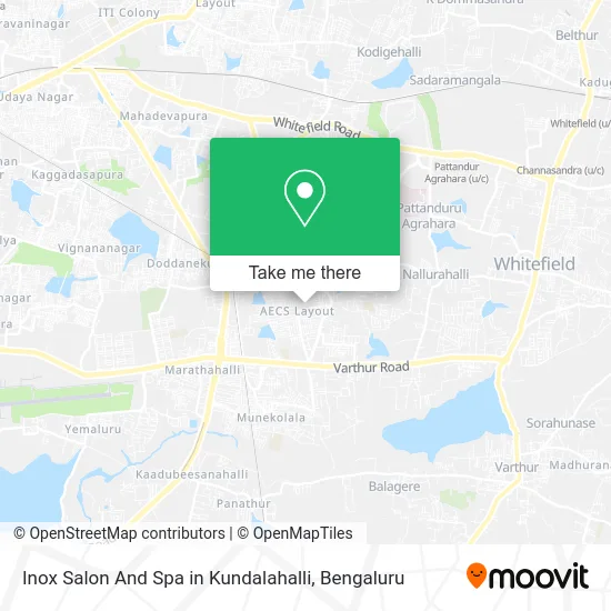 Inox Salon And Spa in Kundalahalli map