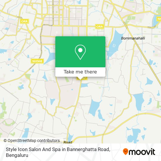 Style Icon Salon And Spa in Bannerghatta Road map