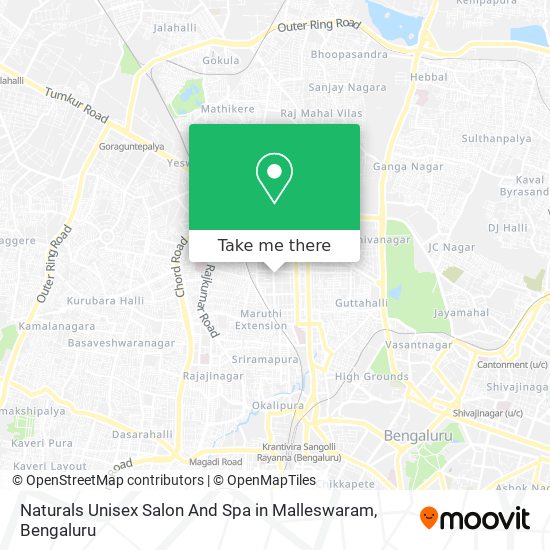 Naturals Unisex Salon And Spa in Malleswaram map