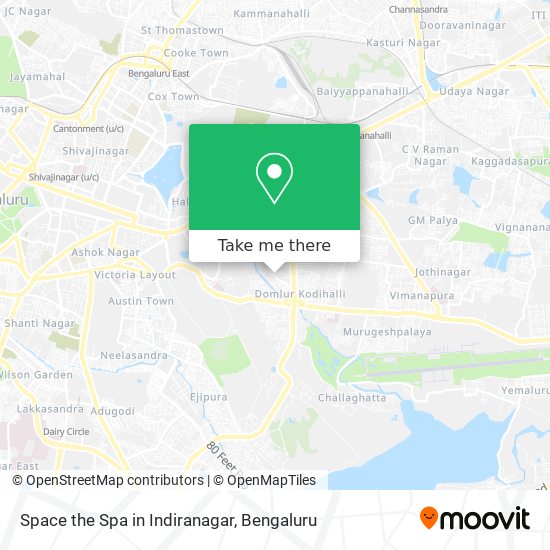 Space the Spa in Indiranagar map