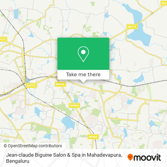 Jean-claude Biguine Salon & Spa in Mahadevapura map