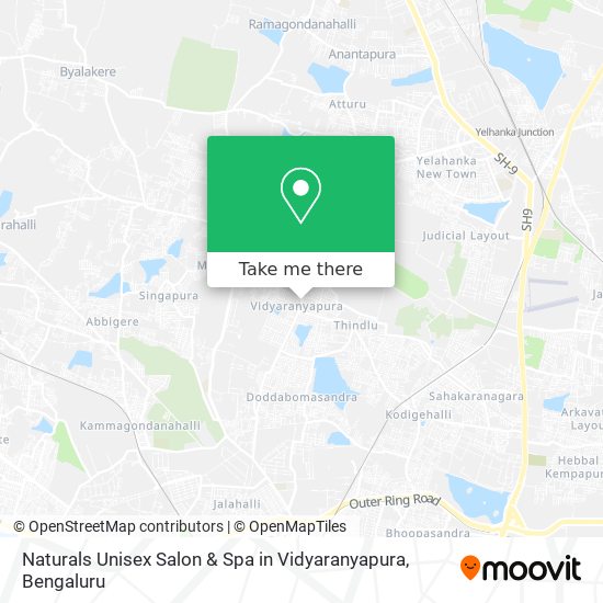 Naturals Unisex Salon & Spa in Vidyaranyapura map