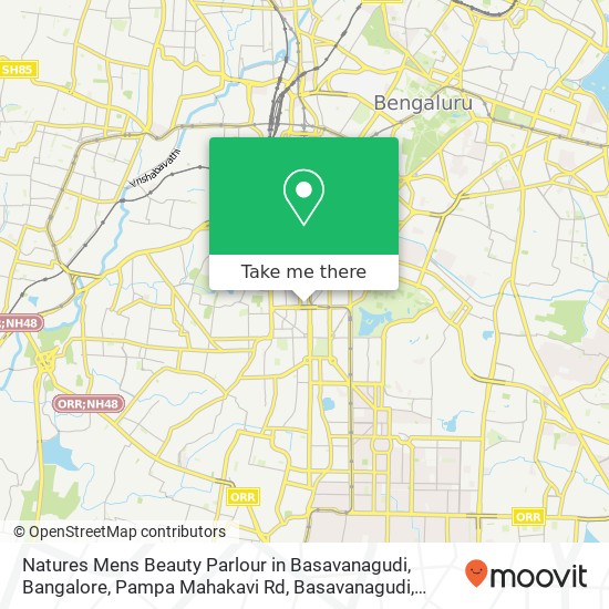 Natures Mens Beauty Parlour in Basavanagudi, Bangalore, Pampa Mahakavi Rd, Basavanagudi, Bengaluru, map