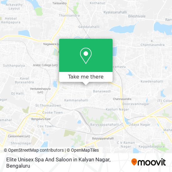 Elite Unisex Spa And Saloon in Kalyan Nagar map