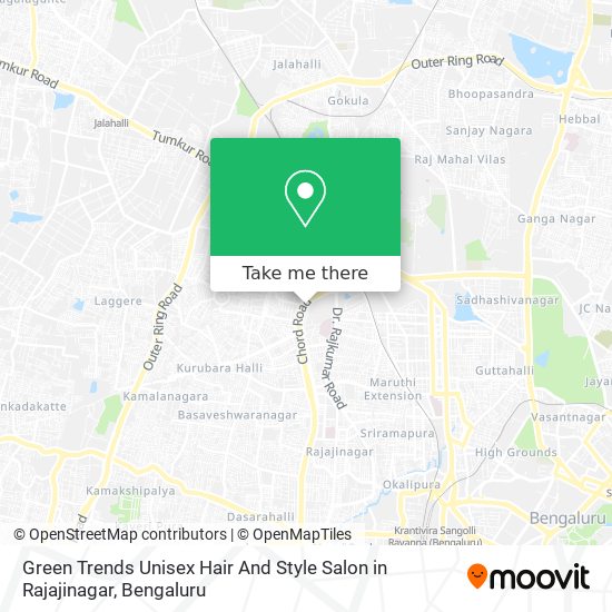 Green Trends Unisex Hair And Style Salon in Rajajinagar map