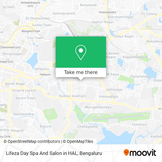 Lifeza Day Spa And Salon in HAL map