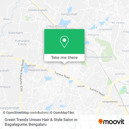Green Trends Unisex Hair & Style Salon in Bagalagunte map
