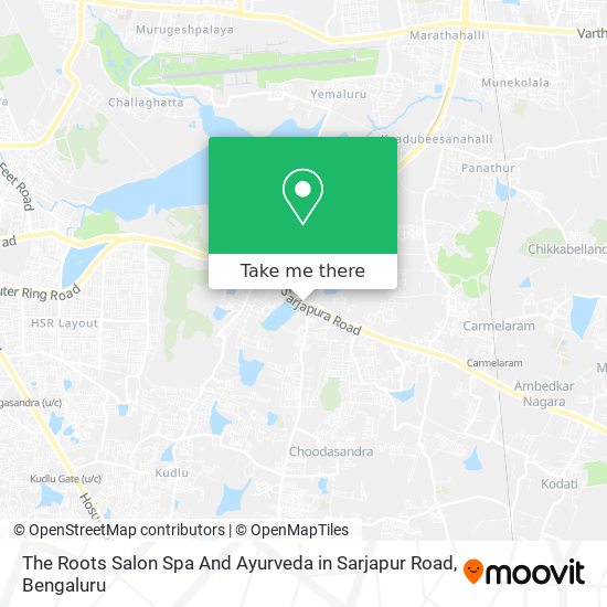 The Roots Salon Spa And Ayurveda in Sarjapur Road map