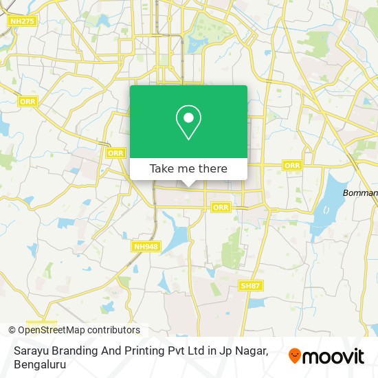 Sarayu Branding And Printing Pvt Ltd in Jp Nagar map