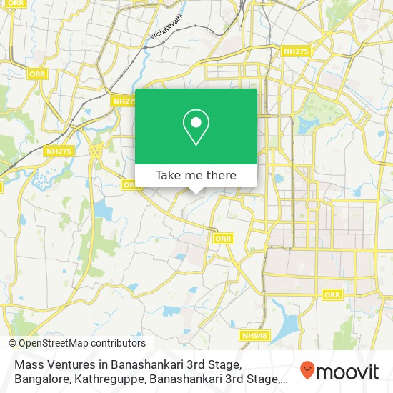 Mass Ventures in Banashankari 3rd Stage, Bangalore, Kathreguppe, Banashankari 3rd Stage, Banashanka map