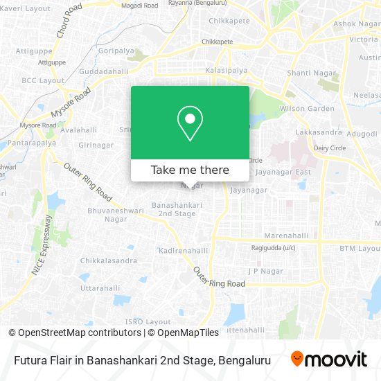 Futura Flair in Banashankari 2nd Stage map