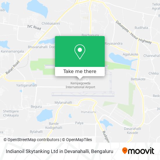 Indianoil Skytanking Ltd in Devanahalli map