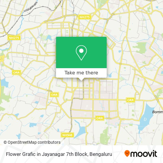 Flower Grafic in Jayanagar 7th Block map