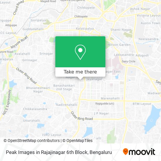 Peak Images in Rajajinagar 6th Block map