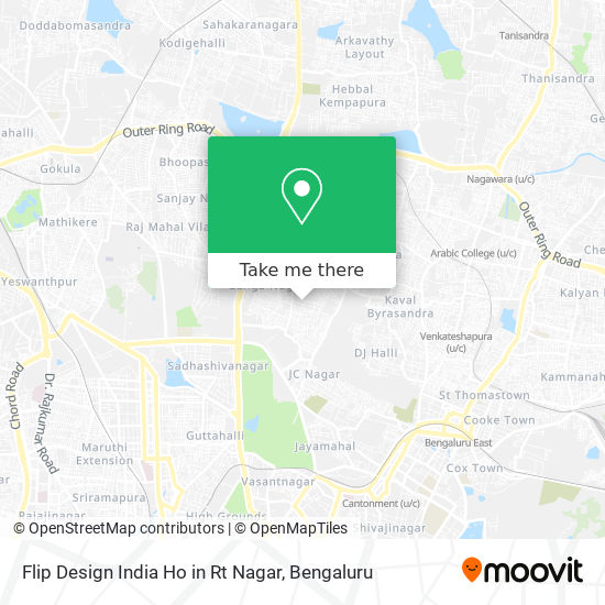 Flip Design India Ho in Rt Nagar map