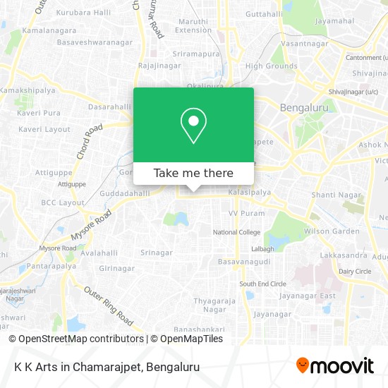 K K Arts in Chamarajpet map