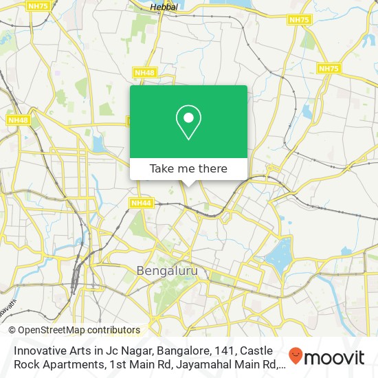 Innovative Arts in Jc Nagar, Bangalore, 141, Castle Rock Apartments, 1st Main Rd, Jayamahal Main Rd map