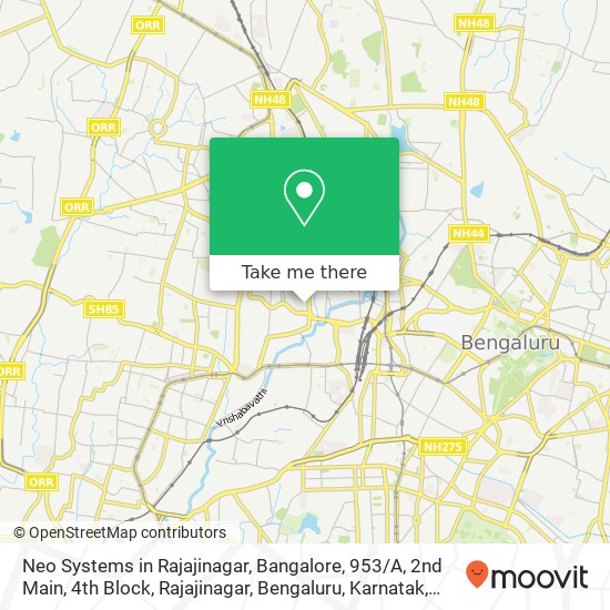 Neo Systems in Rajajinagar, Bangalore, 953 / A, 2nd Main, 4th Block, Rajajinagar, Bengaluru, Karnatak map