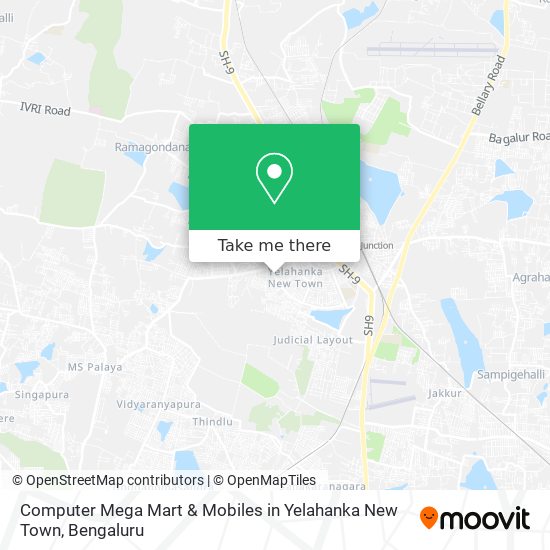 Computer Mega Mart & Mobiles in Yelahanka New Town map