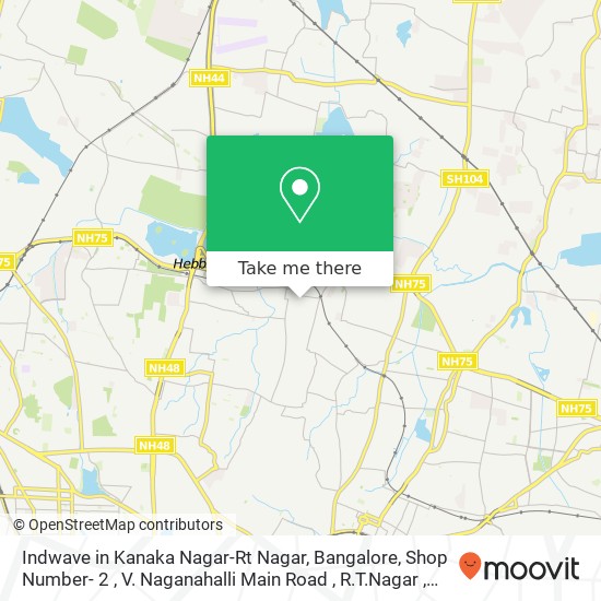 Indwave in Kanaka Nagar-Rt Nagar, Bangalore, Shop Number- 2 , V. Naganahalli Main Road , R.T.Nagar map