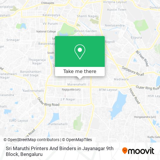 Sri Maruthi Printers And Binders in Jayanagar 9th Block map