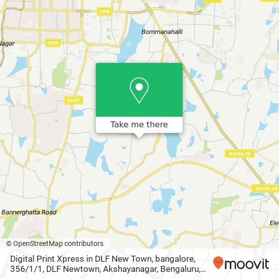 Digital Print Xpress in DLF New Town, bangalore, 356 / 1/1, DLF Newtown, Akshayanagar, Bengaluru, Kar map