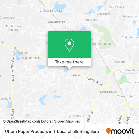 Uttam Paper Products in T Dasarahalli map