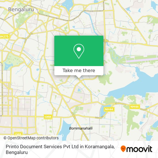 Printo Document Services Pvt Ltd in Koramangala map