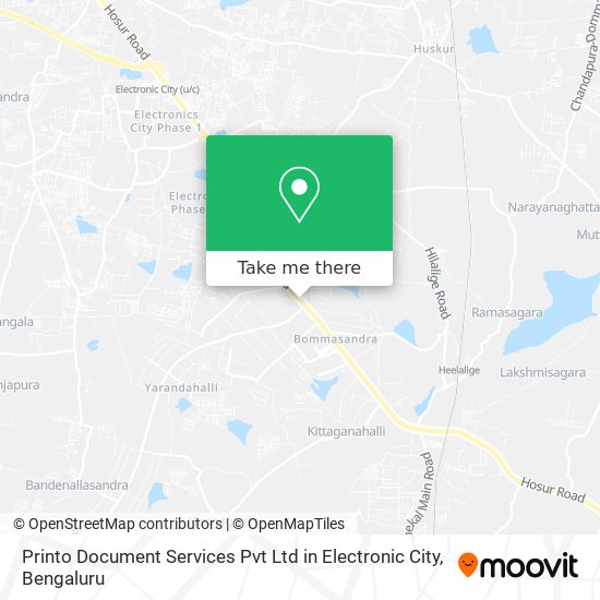 Printo Document Services Pvt Ltd in Electronic City map