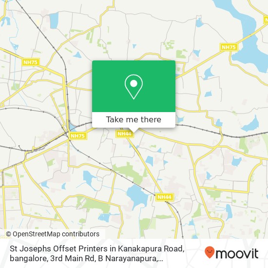 St Josephs Offset Printers in Kanakapura Road, bangalore, 3rd Main Rd, B Narayanapura, Mahadevapura map