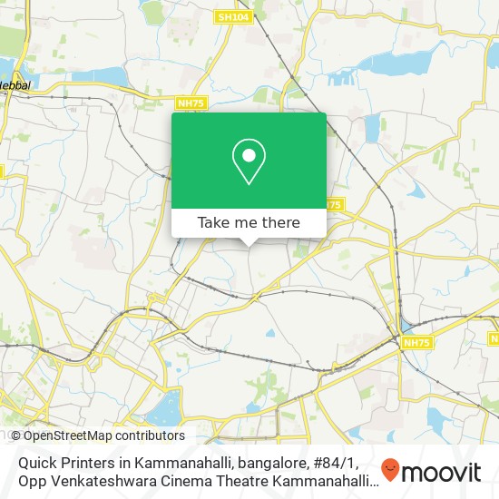 Quick Printers in Kammanahalli, bangalore, #84 / 1, Opp Venkateshwara Cinema Theatre Kammanahalli Mai map