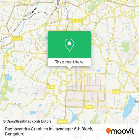 Raghavendra Graphics in Jayanagar 6th Block map