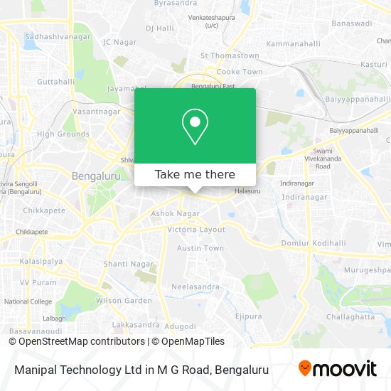 Manipal Technology Ltd in M G Road map