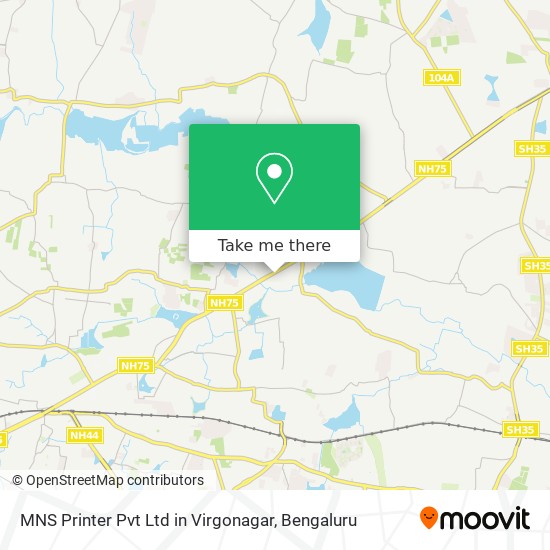 MNS Printer Pvt Ltd in Virgonagar map