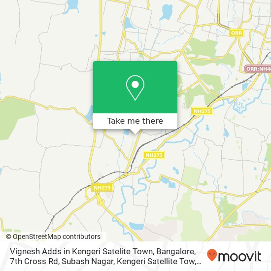 Vignesh Adds in Kengeri Satelite Town, Bangalore, 7th Cross Rd, Subash Nagar, Kengeri Satellite Tow map