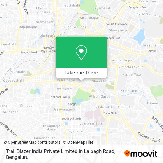 Trail Blazer India Private Limited in Lalbagh Road map