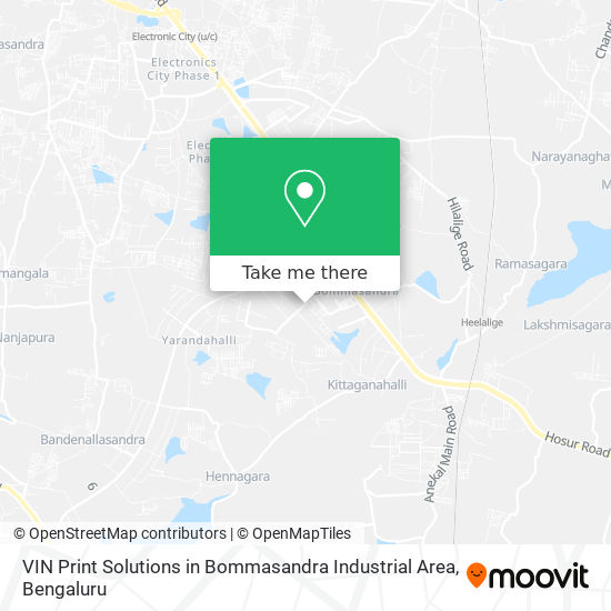 VIN Print Solutions in Bommasandra Industrial Area map