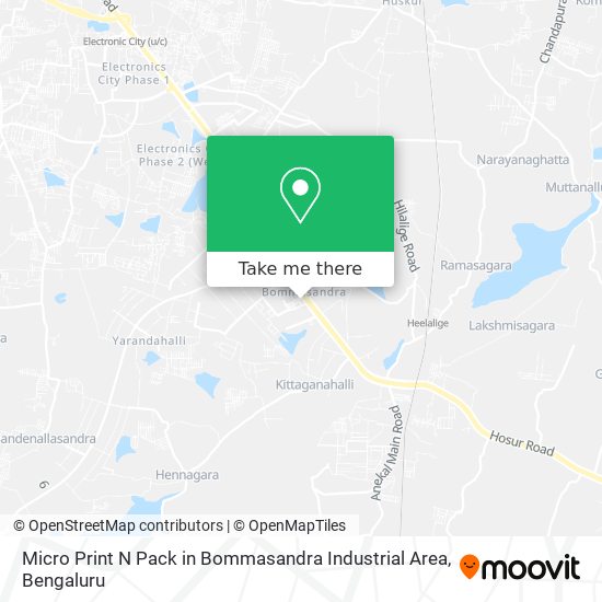 Micro Print N Pack in Bommasandra Industrial Area map