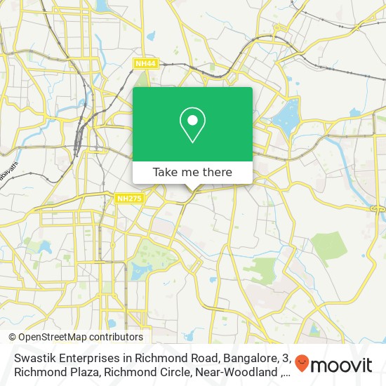 Swastik Enterprises in Richmond Road, Bangalore, 3, Richmond Plaza, Richmond Circle, Near-Woodland map