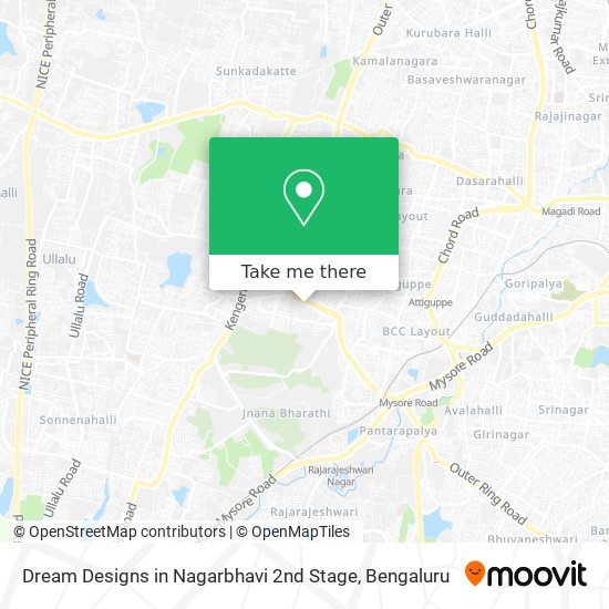 Dream Designs in Nagarbhavi 2nd Stage map