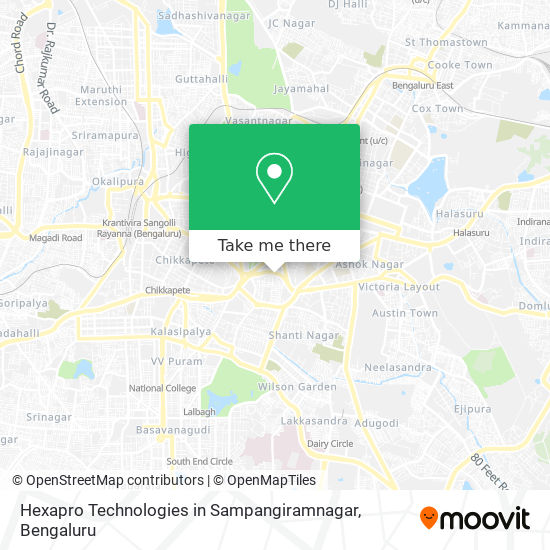 Hexapro Technologies in Sampangiramnagar map
