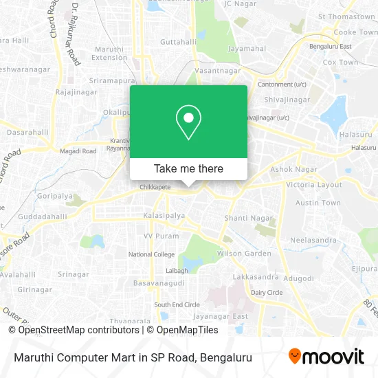 Maruthi Computer Mart in Sp Road map