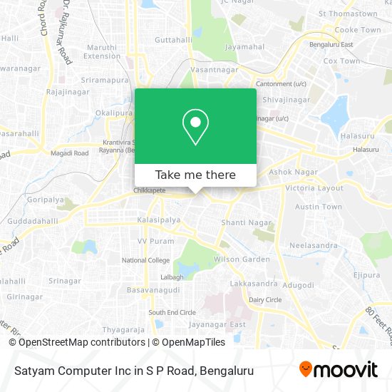Satyam Computer Inc in S P Road map